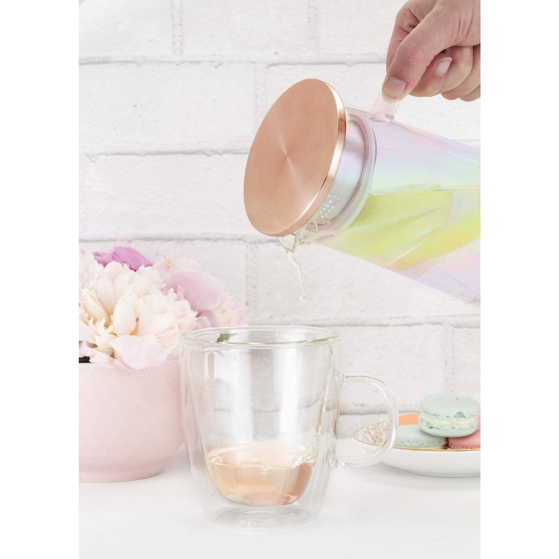 Pinky Up Charlie Iridescent Iced Tea Glass Carafe with Lid