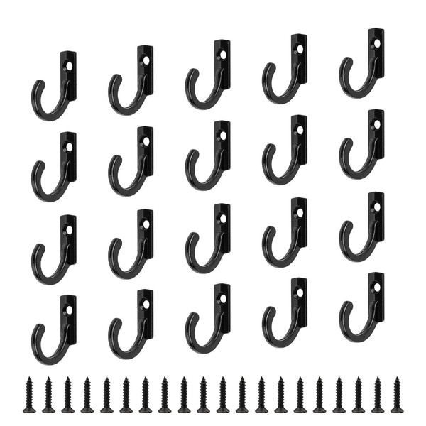 WJUAN 20 Pieces Small Coat Hooks, Zinc Alloy Material Bedroom