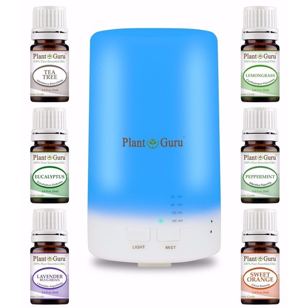 Essential Oil Diffuser Gift Set 70ml Humidifier With Pure Aromatherapy Oils Lot