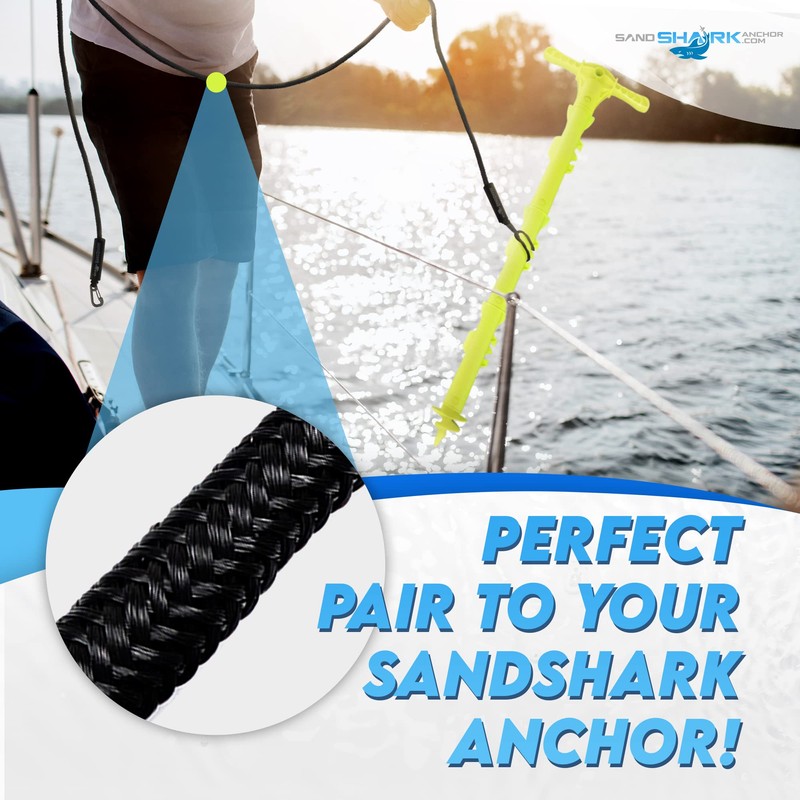 SandShark 7-14ft Premium Anchor Bungee Dock Line. Boat Accessories Bungee