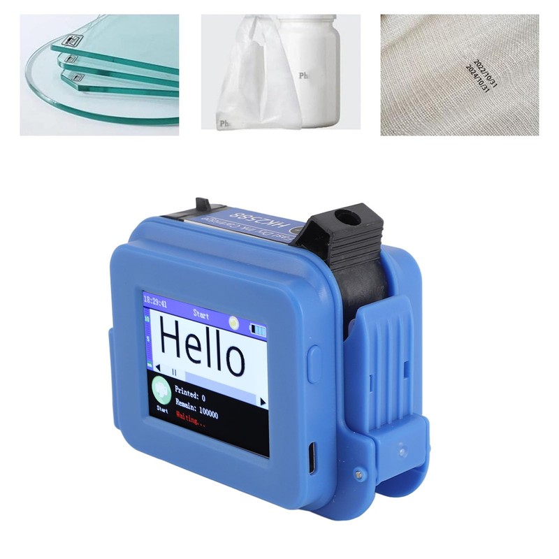 Pocket Inkjet Printer, Mini Handheld Inkjet Coder 2.4in Touchscreen 600DPI