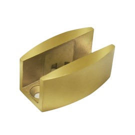 CKB Bottom Guide for Sliding Shower Door, 304 Stainless Steel Glass Clamps for 1/4"-3/8"(6mm-10mm) Shower Glass Door, Brushed Gold