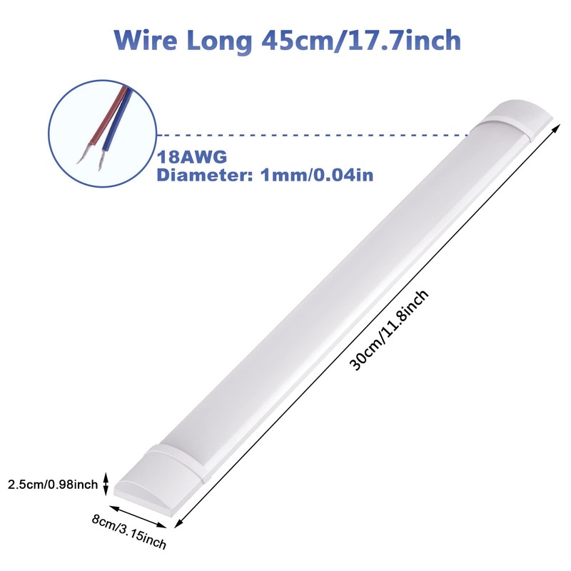 4 Pack 3FT LED Shop Lights, 30W LED Tube Light