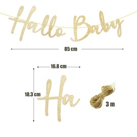 Hello Baby Garland for Birth Baby Shower Hanging Decoration for Baby Shower Birthday Christening Baby Shower Decoration Banner Boy Girl Pregnancy Gender Betrayed Party Party Accessories
