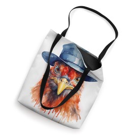 Chicken With A Detective Hat. Detective Chicken With Hat Tote Bag