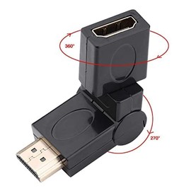 Socobeta Adapter Cable 360 Degree Rotation Swivel HDMI Male to HDMI Female Adjustable Adapter Converter for HDMI Player