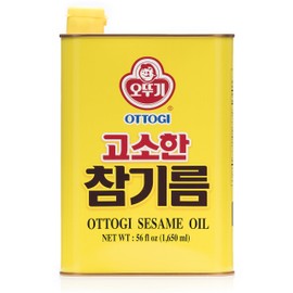 OTTOGI 100% Pure Premium Roasted Sesame Oil, Toasted to Perfection, Traditional Korean Style Oil, 1650ml (56.0 fl oz)