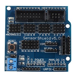 HALJIA Sensor Shield V5.0 Expansion Board Compatible with Arduino UNO MEGA R3 Mega2560 Duemilanove Robot V5.0 Expansion Module