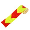 Arrow Safety Warning Conspicuity Reflective Tape Strip Sticker,Yellow&Red (2''x10'ft)