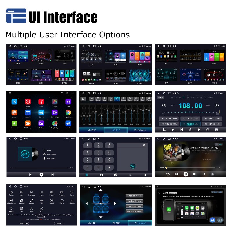ESSGOO For Mitsubishi Lancer 2007-17 Apple Carplay Android 13 Car