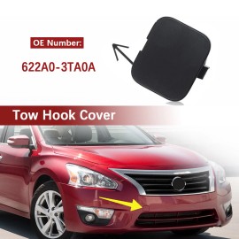 YLT Auto For 2013 2014 2015 Nissan Altima 13-15 Front Bumper Tow Hook Eye Cover Cap Black