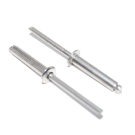 Blind Rivets 5 x 10 mm Pack of 100 Stainless Steel A2 (V2A) with Flat Head Form A Pop Rivets DIN 7337 - ISO 15983