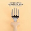Portable Baby Dinning Tableware Stainless Steel Silicone Baby Feeding Spoon