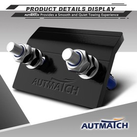 AUTMATCH Hitch Tightener Anti Rattle Stabilizer - Heavy Duty Hitch Clamp for 2.5 Inch Trailer Hitches, Rubber Isolator and Anti-Rust Double Coating Protective, Blue & Black