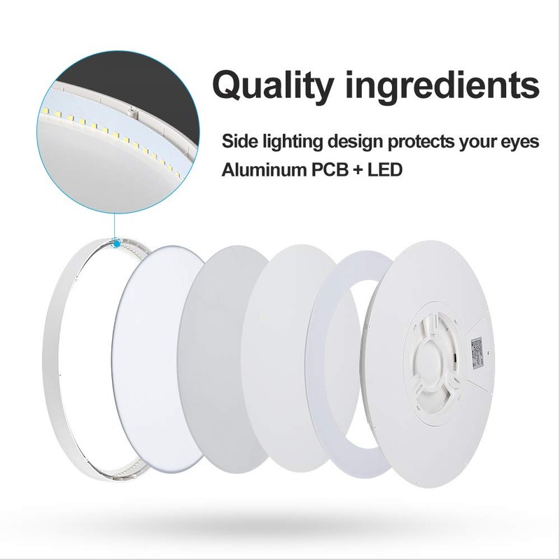 LVL LED Ceiling Light 12W 1100lm Natural White 4000K Round