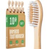 LSGIHFD Bamboo Toothbrushes 10 Pack - BPA Free Soft Bristles