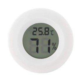 Reptile Thermometer and Hygrometer Digital Reptile Thermometer LCD Temperature Humidity Meter with Large LCD Display for Terrarium Reptile Basin Terrarium Incubators (White)