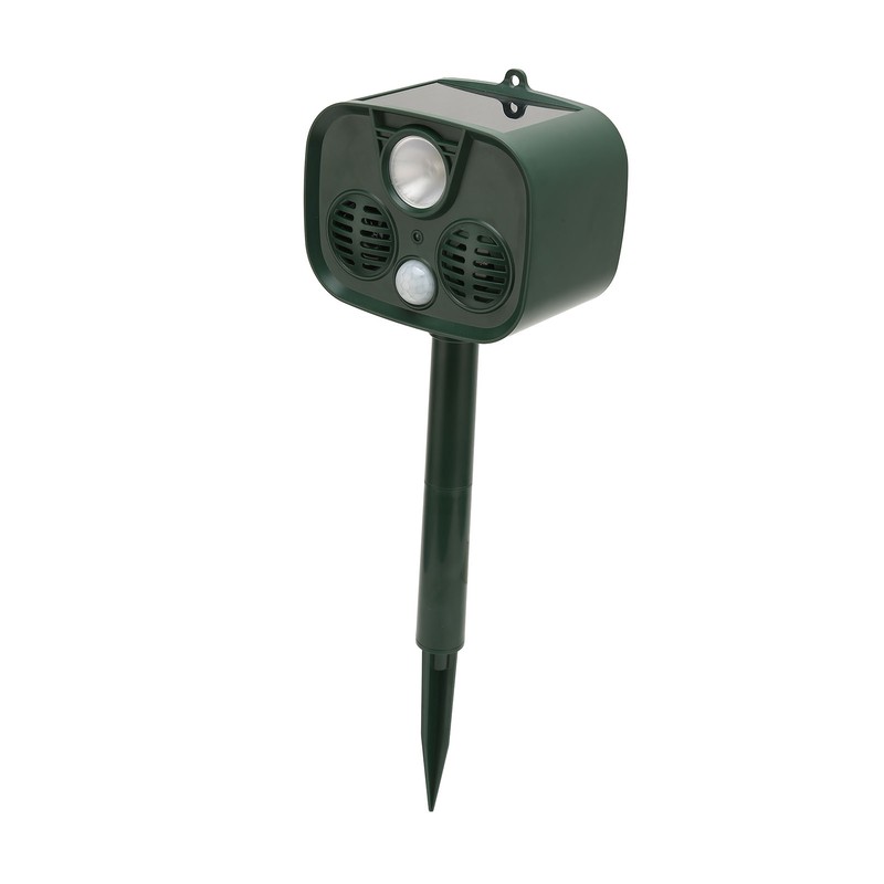 Ultrasonic Animal Repeller Solar Powered Motion Detection Animal Deterrent Device