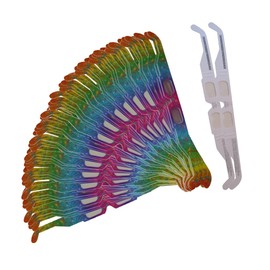 Rob's Super Happy Fun Store 100 Fireworks Diffraction Glasses (Starburst Effect in Rainbow Spectrum Frames) + 2 Rainbow Hearts Effect Glasses (Plain White Frames)