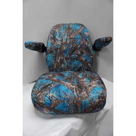 Durafit Seat Covers, Compatible with Yanmar Tractors SA221,SA223,SA324,SA325,SA424, with ARMRESTS ON Seats High Back seat, Split Between top and Base. Choose Color (Blue)