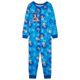 Bluey Boys Jersey Onesie with Cuffed Sleeves and Ankles, Cosy Loungewear - Gifts for Boys (Blue, 18-24 Months)