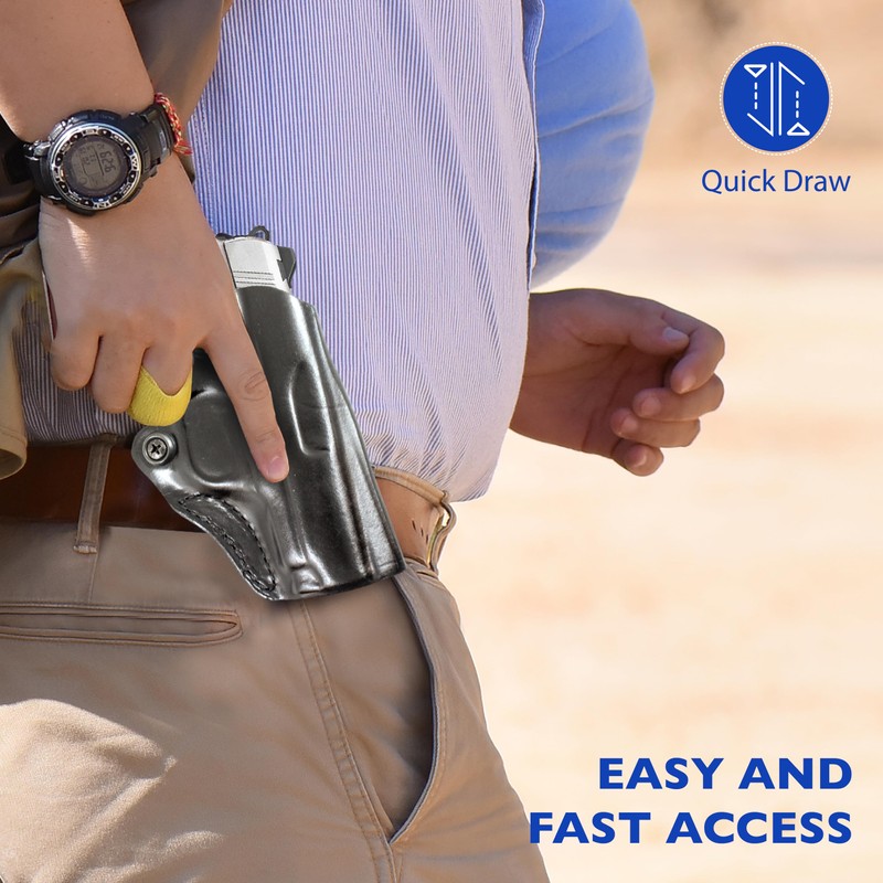 DeSantis Mini Scabbard Gun Holster with Secure Grip, Fits Kimber