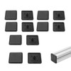 Weenwill Aluminium Profile Cover,12 Pcs Plastic End Caps Fasteners for