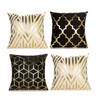 outret Set of 4 Throw Pillow Covers,Geometric Square Cushion Covers