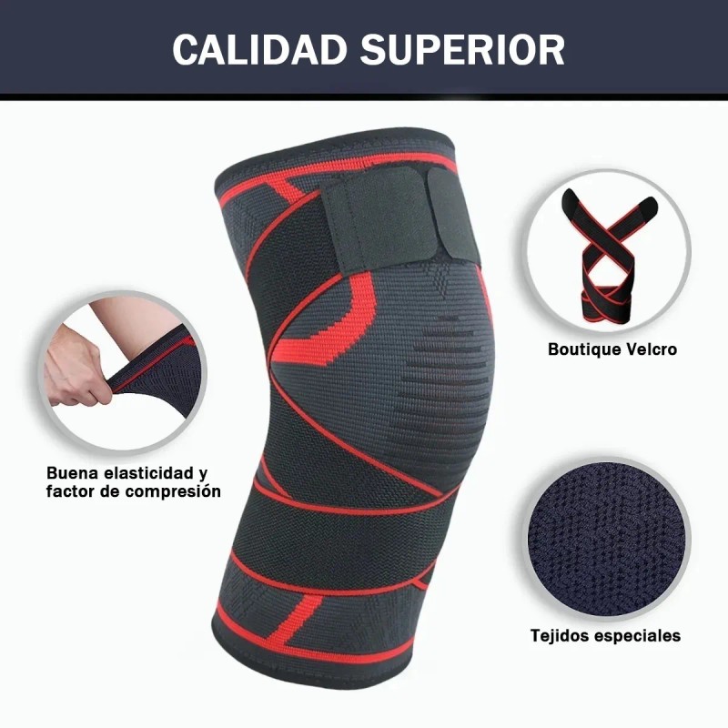 1 Par Rodilleras Elásticas Deportivas Compresion Para Gym