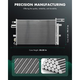SCITOO 4241 Condenser Fit for 2013-2019 for Ford for Flex 3.5L 2013-2018 for Ford for Taurus 3.5L 2013 for Lincoln for MKS 3.5L 2013-2016 for Lincoln for MKS 3.7L 2013-2019 for Lincoln for MKT 3.7L
