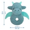 Doindute Baby Dragon Soft Rattle Toy, Plush Dinosaur Infant Shaker