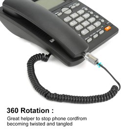 DragonTrading® 3 x 360 Rotating Detangler for Telephone Cable - Clear/Black