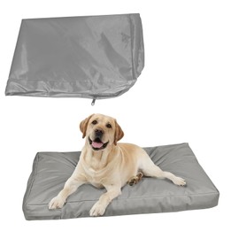 Dog Bed Cover 100% Waterproof Replacement Pet Bed Cover for Dogs Bedding Washable Grey, XLarge, 48x36x4 inches
