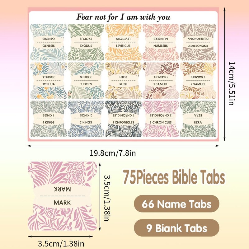 Bible Tabs,Laminated Tab for Women and Men,Reposition Large Print Stickers,Easy