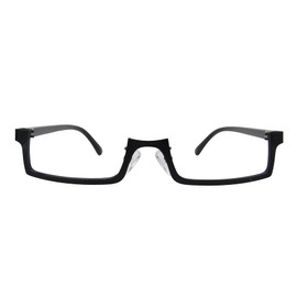 KKD Date Glasses Without Lenses, Cosplay, MoE, Underframe, Fashion Glasses, Square, Underrim, Black