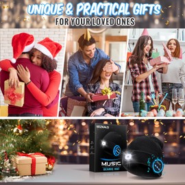 Gifts for Men Christmas Bluetooth LED Hat Men Women Winter Advent Calendar Men Filling Men Gifts Christmas Winter Hat Men Gifts Hat with LED Light
