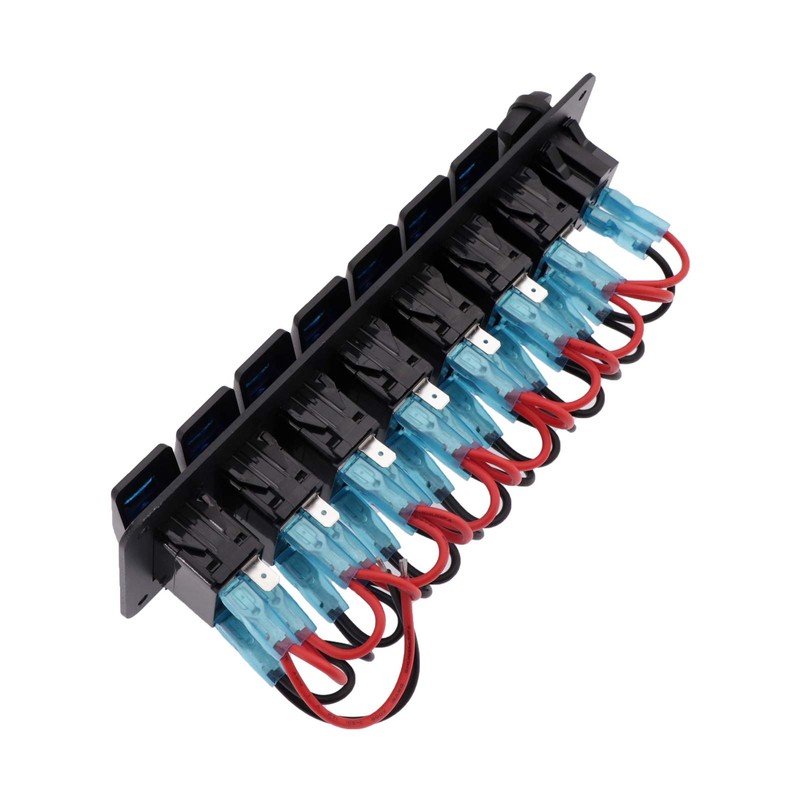 KAOLALI 5/7 Gang Toggle Switch Panel Kit 12V/24V Circuit Breaker