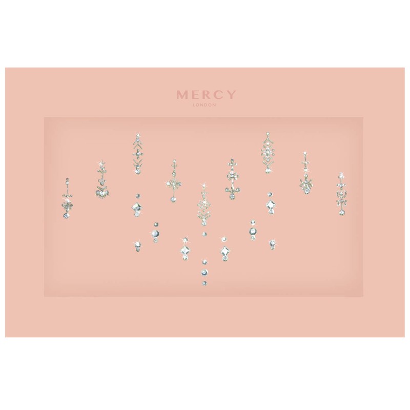 Priyanka Silver Bindis ✮ MERCY LONDON Crystal Indian Bindi Face