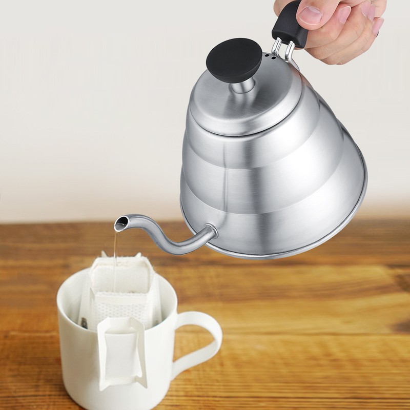 Stainless Steel Hand Drip Pot Coffee & Tea Kettle with
