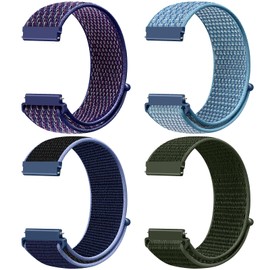 Runostrich Quick Release Nylon Watch Strap 18mm 19mm 20mm 22mm 24mm, Nylon Sport Loop Bands Replacement Strap Women Men, 4pcs