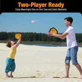 Qrooper Toss and Catch Outdoor Indoor Games for Kids Beach Yard Pool Sand Lawn Toys 3 4 5 6 7 8 9 10 11 12 Year Old Boys Girls Birthday Gifts 2 Paddles 2 Balls