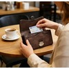 LETEULO Women's Large Leather Purse, Large Multiple Compartments with 18