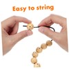 Gatuida 50Pcs Beads for DIY Crafts Round Craft Wood Beads