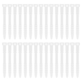 30Pcs Silicone Zip Ties Rubber Cable Ties 4.5 inch Reusable Zip Ties Elastic Cable Organizer for Wire Management (White)