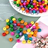 volumoon 200PCS Colourful Wooden Beads, 13mm Wooden Beads for Threading,