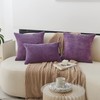 Home Brilliant Purple Cushion Covers for Sofa, Solid Cute Large