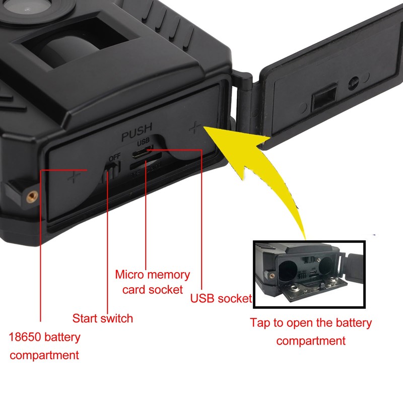 PR200B Trail Hunting Camera Waterproof IP56 Infrared 12MP 1080P Wildlife