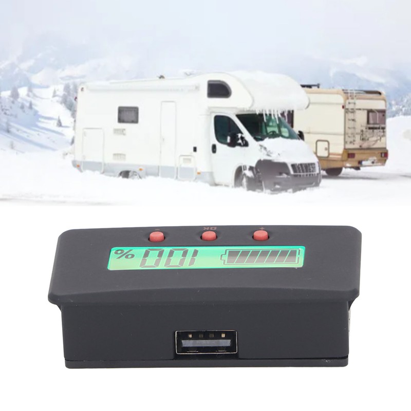 Battery Monitor Meter High Accuracy Voltmeter Ammeter Universal Battery Capacity