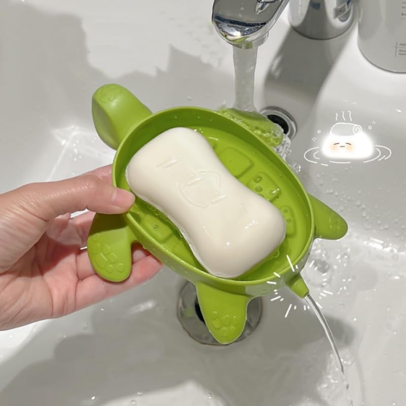 LAKYMIE Soap Dish Soap Holder Turtle Soap Dish Soap Savers