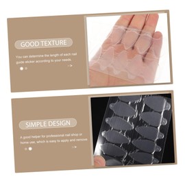 BIUDECO 4 Sheets Nail Extension Guide Stickers of DIY Nail Form Stickers for Women Easy to Use Manicure Tools Home for Quick Extensions